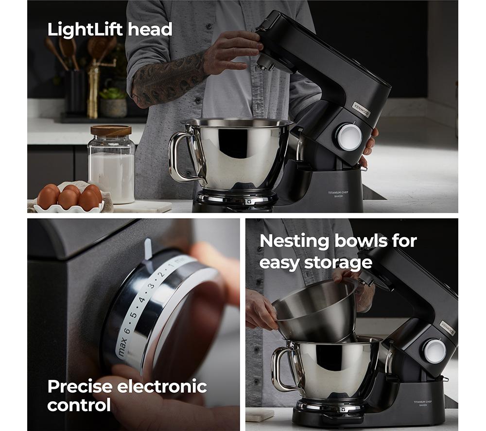 KENWOOD Titanium Chef Baker KVC85.004BK Stand Mixer - Black image number 4 of 8