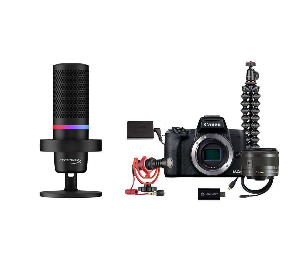 Click to view product details and reviews for Canon Eos M50 Mk Ii Mirrorless Camera Live Streaming Kit Lens Hyperx Duocast Microphone Bundle Black.