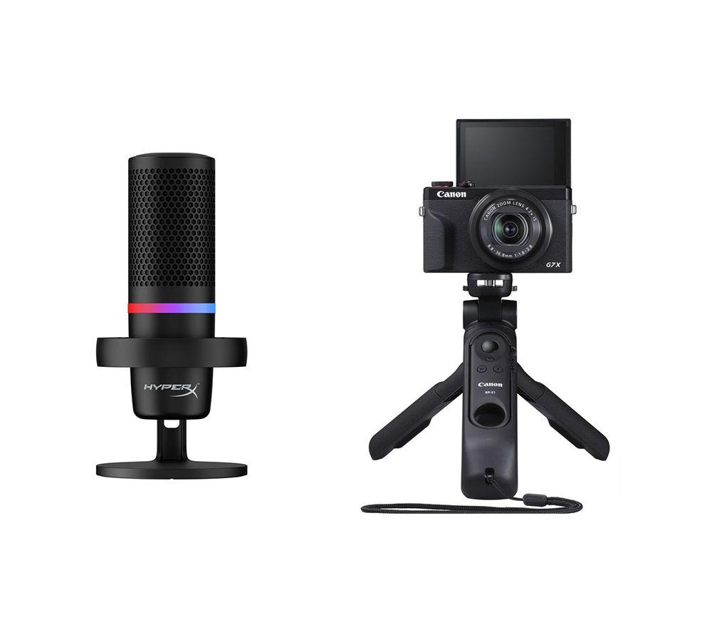 Click to view product details and reviews for Canon Powershot G7x Mk Iii Compact Camera Premium Live Streaming Kit Hyperx Duocast Microphone Bundle Black.