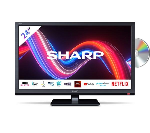 Buy SHARP 1T-C24EE7KC2FBD 24” HD Ready LED TV with Built-in DVD Player | Currys