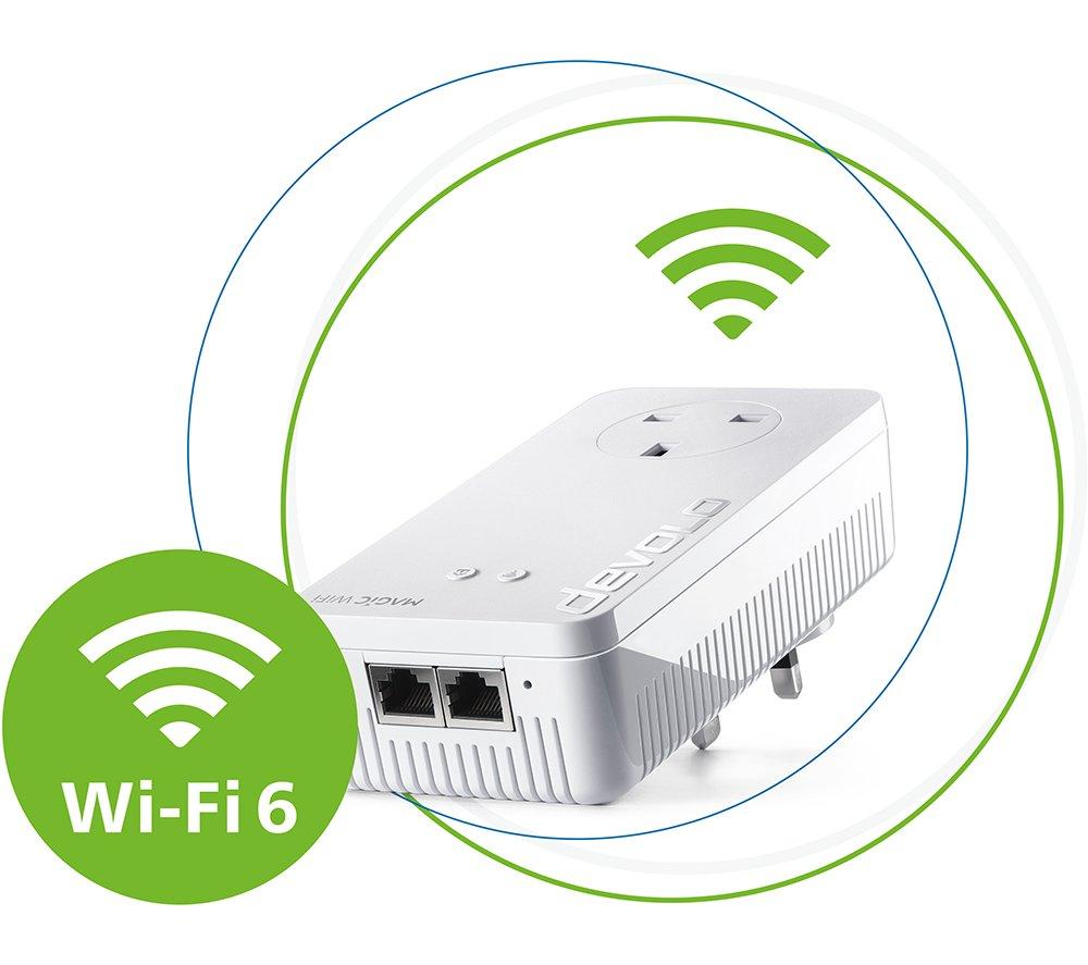 DEVOLO Magic 2 8813 WiFi 6 Powerline Add-on Adapter - Single Unit, White