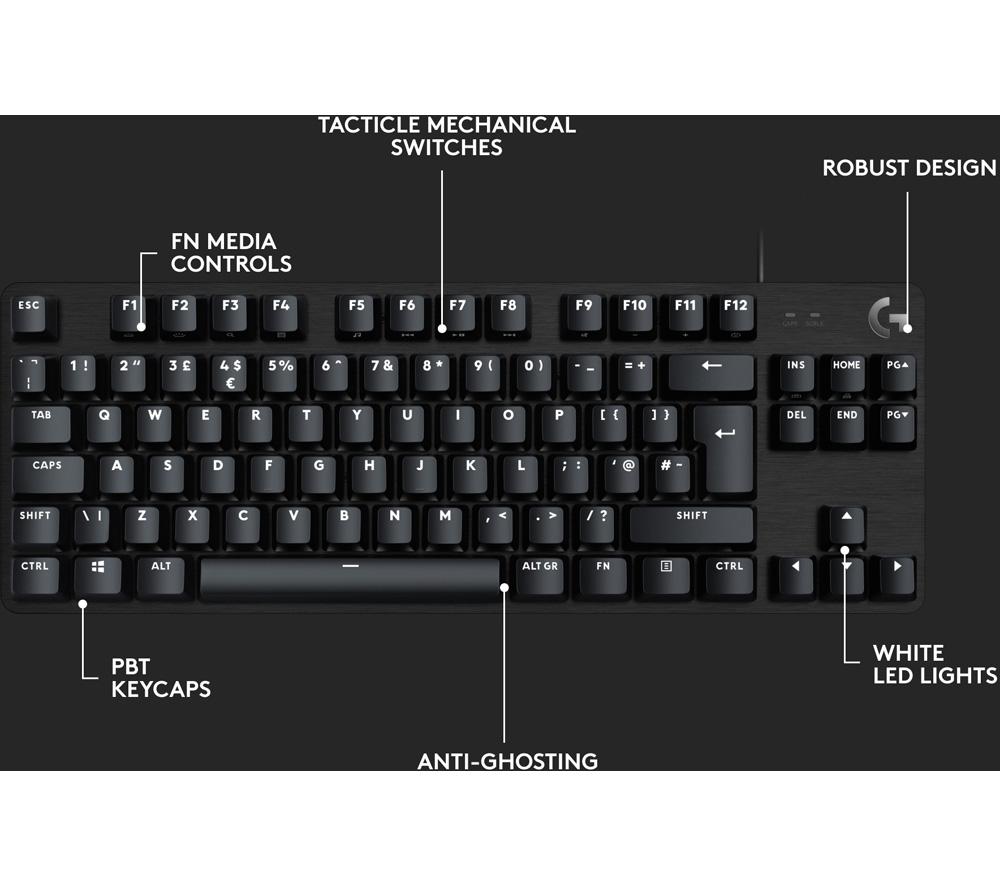 LOGITECH G413 SE TKL Mechanical Gaming Keyboard & G502 Hero Optical Gaming Mouse Bundle image number 9 of 13