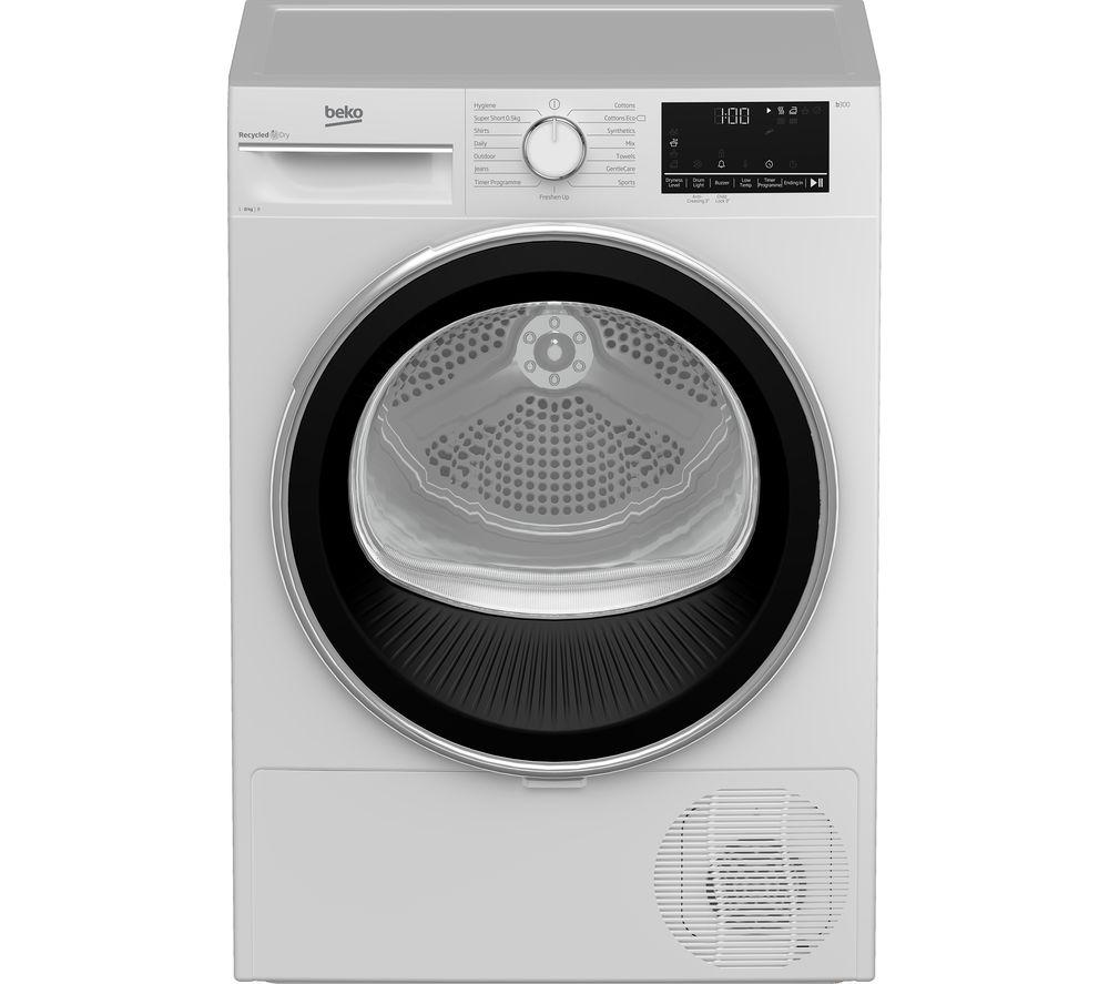 Image of BEKO B3T4811DW 8kg Condenser Tumble Dryer - White, White