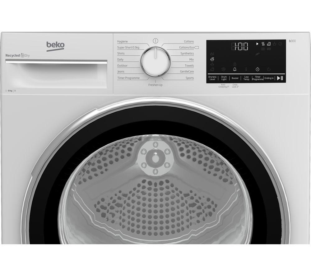 BEKO Pro B3T4811DW 8 kg Condenser Tumble Dryer - White image number 4 of 6