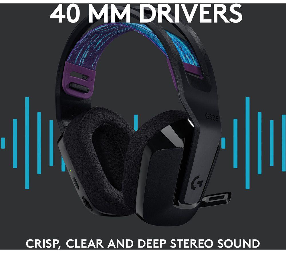LOGITECH G535 LIGHTSPEED Wireless Gaming Headset - Black image number 9 of 11