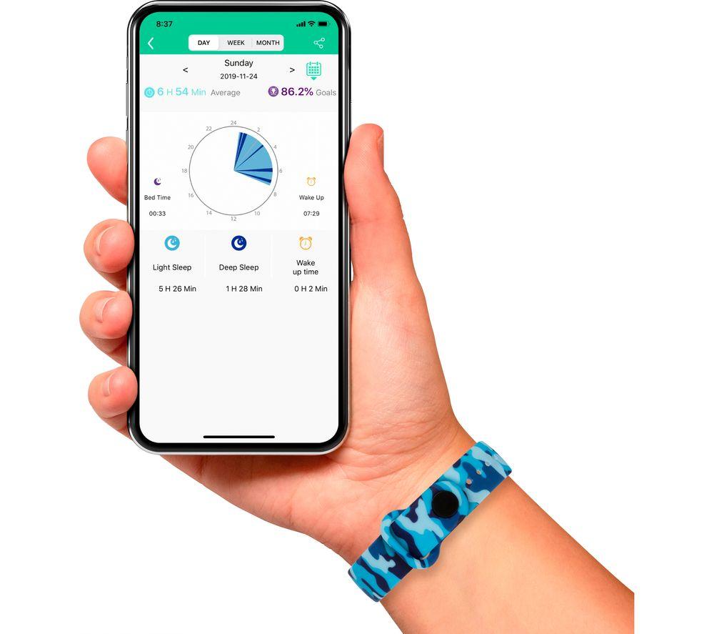 REFLEX ACTIVE Tikkers Series 1 TKS01-0003 Kids' Fitness Tracker - Camo Blue image number 7 of 9