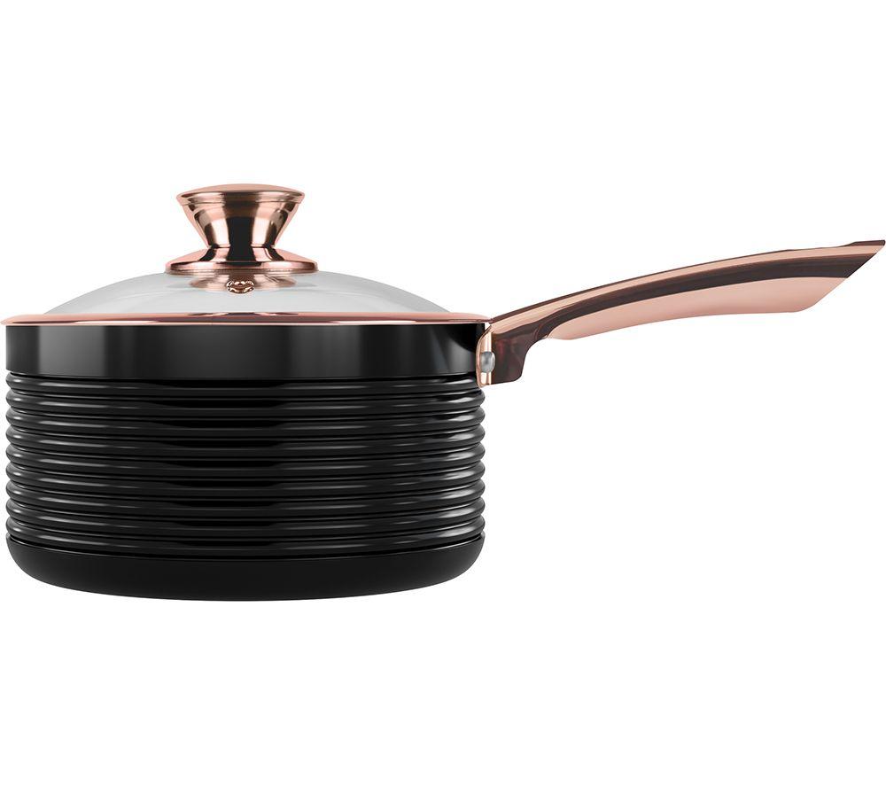 TOWER Linear T800001RB 3-piece Non-stick Saucepan Set - Black & Rose Gold image number 2 of 7