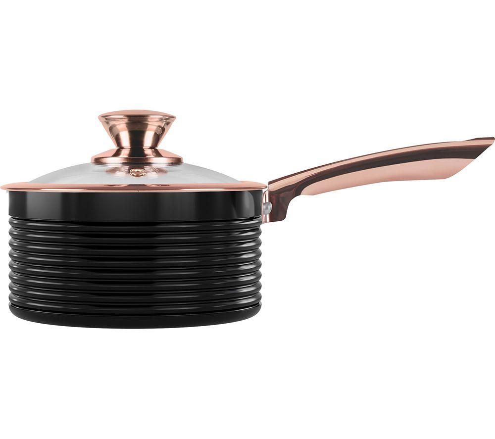 TOWER Linear T800001RB 3-piece Non-stick Saucepan Set - Black & Rose Gold image number 3 of 7
