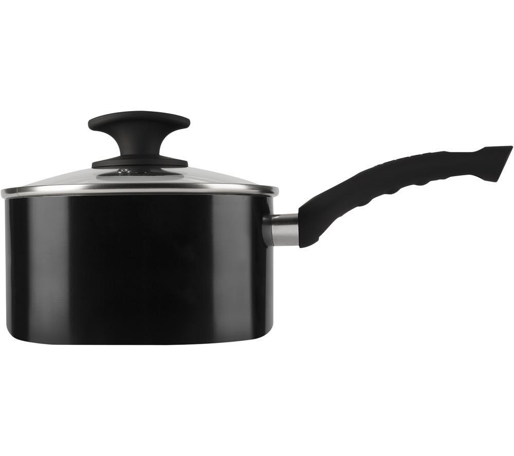 TOWER Essentials T81507 3-piece Non-stick Saucepan Set - Black image number 2 of 7