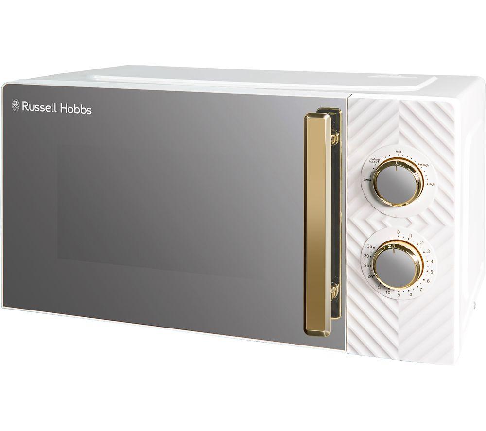 RUSSELL HOBBS Groove RHMM723 Compact Solo Microwave - White & Gold image number 2 of 8
