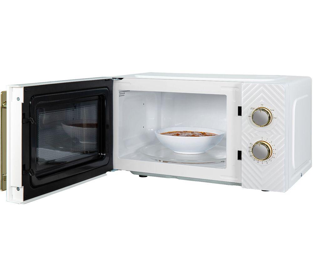 RUSSELL HOBBS Groove RHMM723 Compact Solo Microwave - White & Gold image number 3 of 8