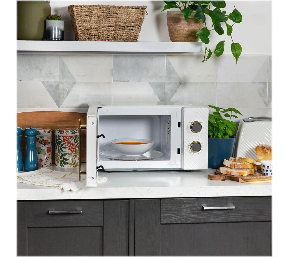 RUSSELL HOBBS Groove RHMM723 Compact Solo Microwave - White & Gold image number 7 of 8