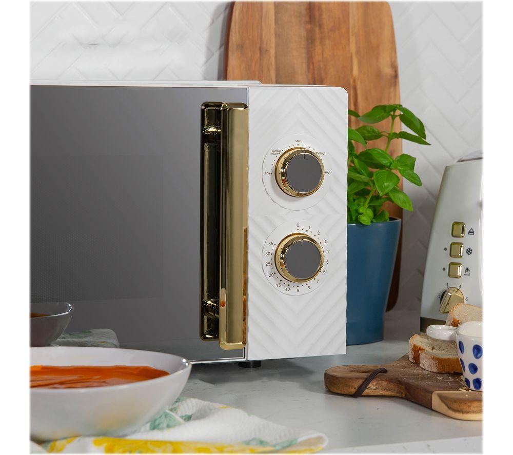 RUSSELL HOBBS Groove RHMM723 Compact Solo Microwave - White & Gold image number 8 of 8