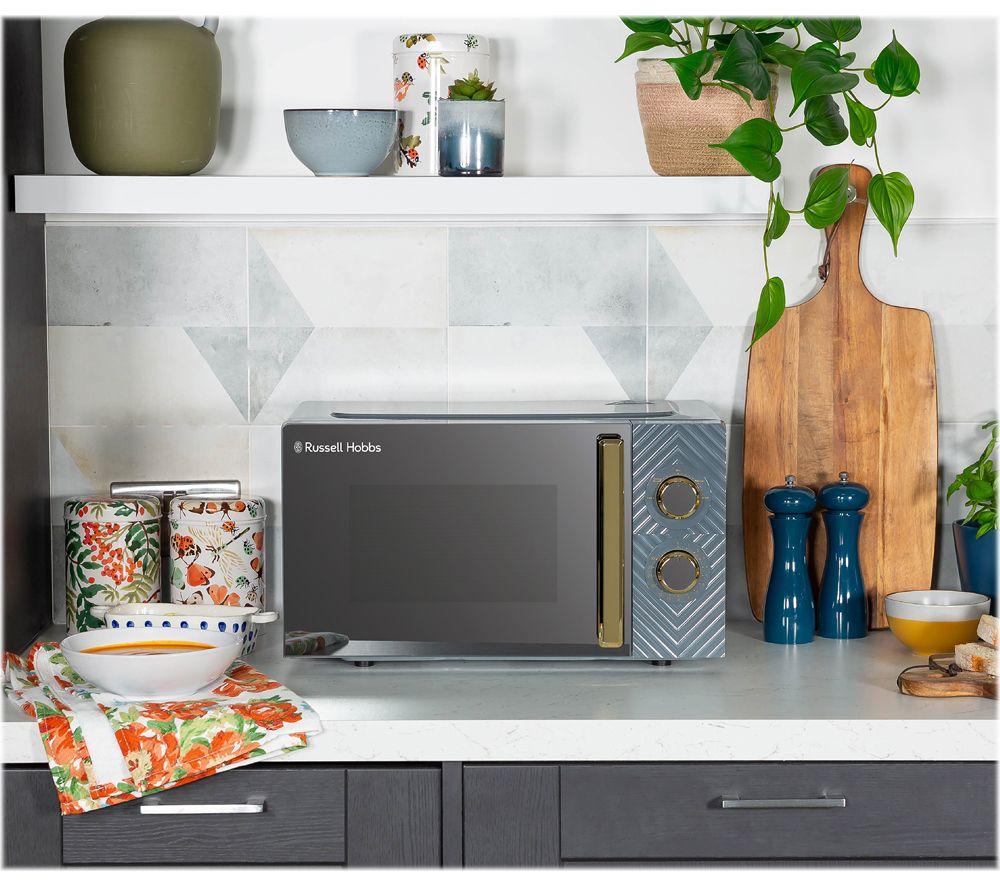 RUSSELL HOBBS Groove RHMM723G Compact Solo Microwave - Grey & Gold image number 6 of 7