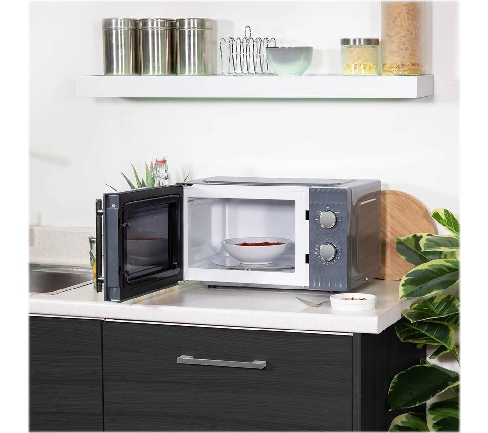 RUSSELL HOBBS Honeycomb RHMM715G Compact Solo Microwave - Grey image number 5 of 6