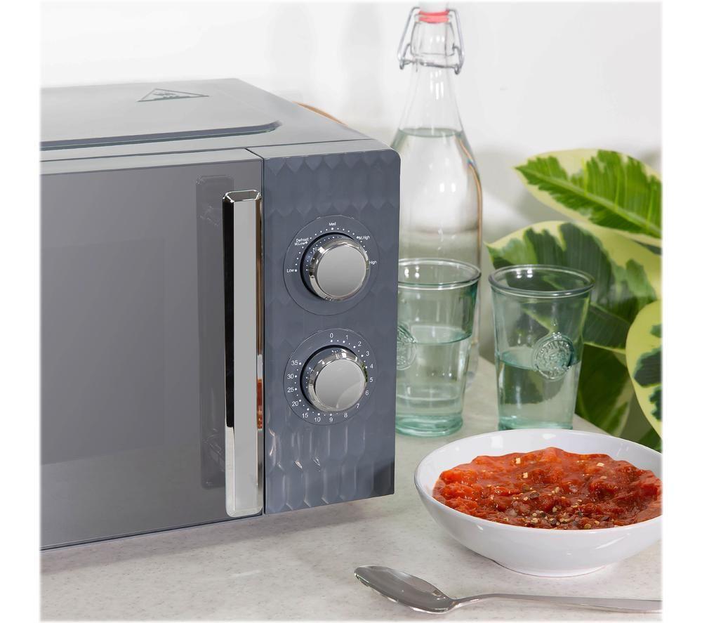 RUSSELL HOBBS Honeycomb RHMM715G Compact Solo Microwave - Grey image number 6 of 6