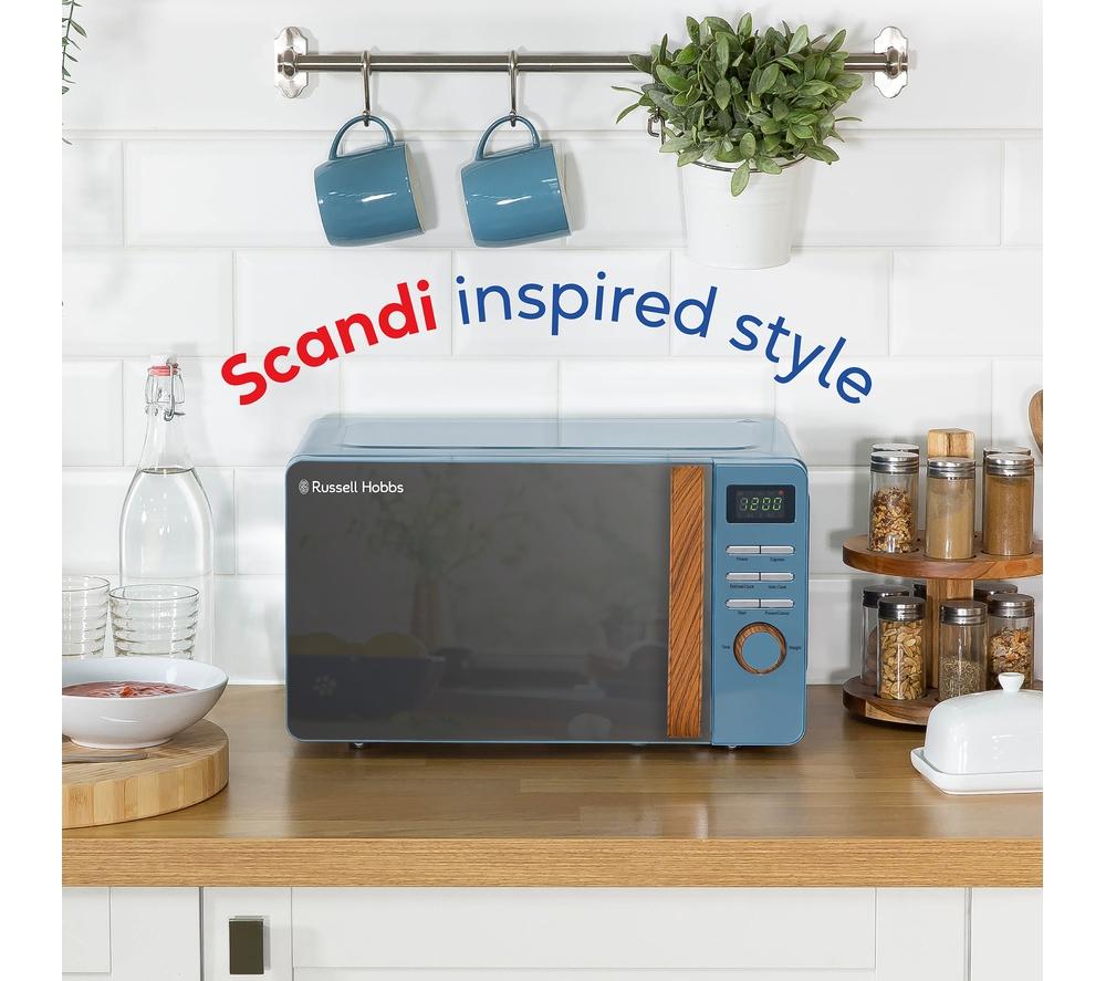 RUSSELL HOBBS Scandi RHMD714BL Solo Microwave - Blue image number 5 of 9