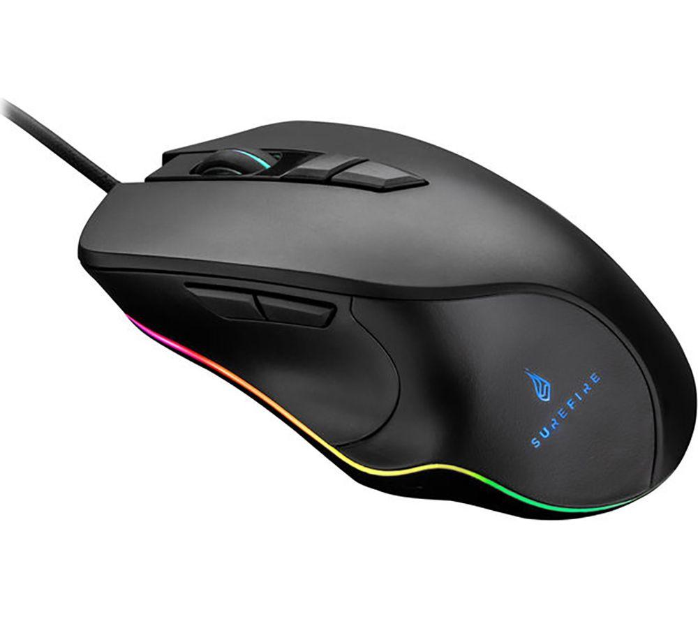 SUREFIRE Martial Claw RGB Optical Gaming Mouse, Black