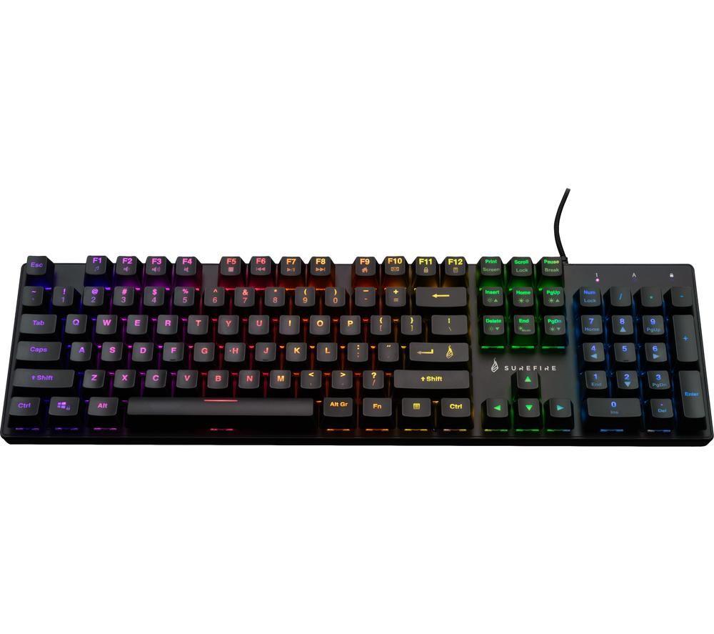 SUREFIRE KingPin M2 Mechanical Gaming Keyboard - Black, Black