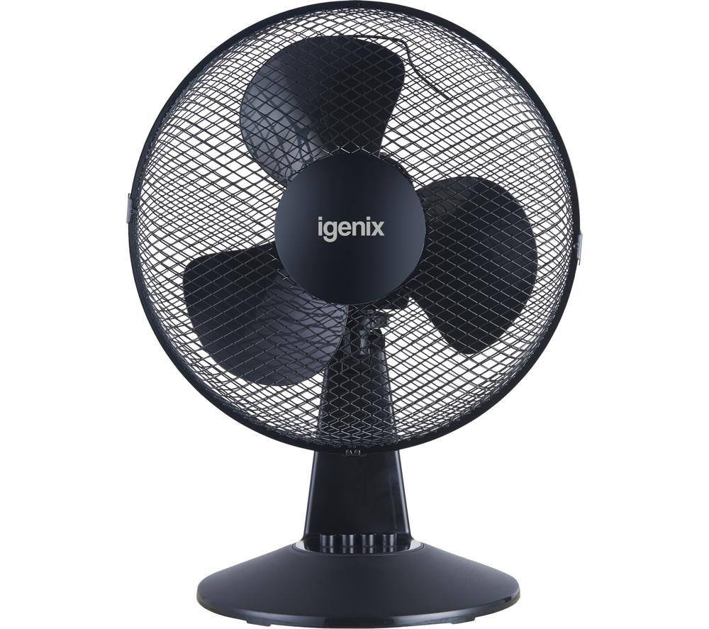 IGENIX DF1210BL Portable 12" Desk Fan - Black