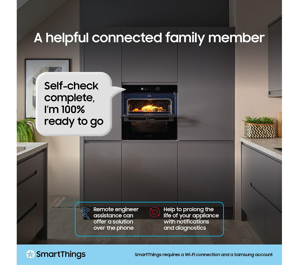 SAMSUNG Series 4 Dual Cook NV7B41403AK/U4 Electric Smart Oven - Black Glass image number 8 of 12