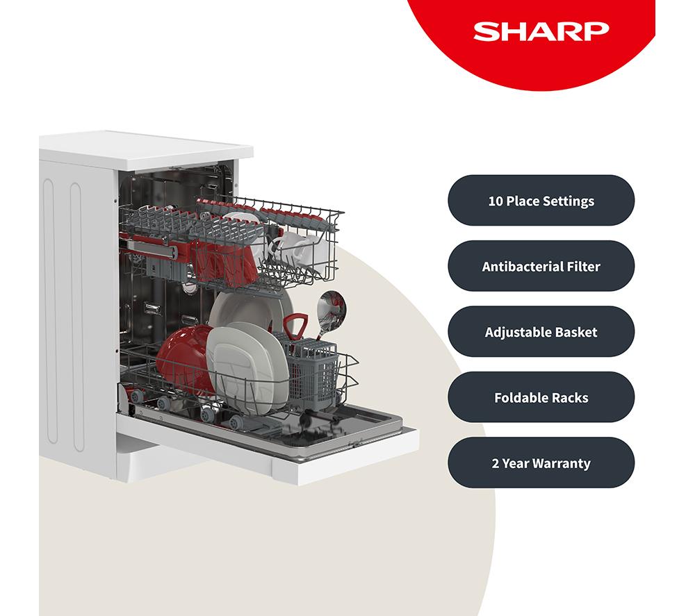 Sharp slimline sale dishwasher