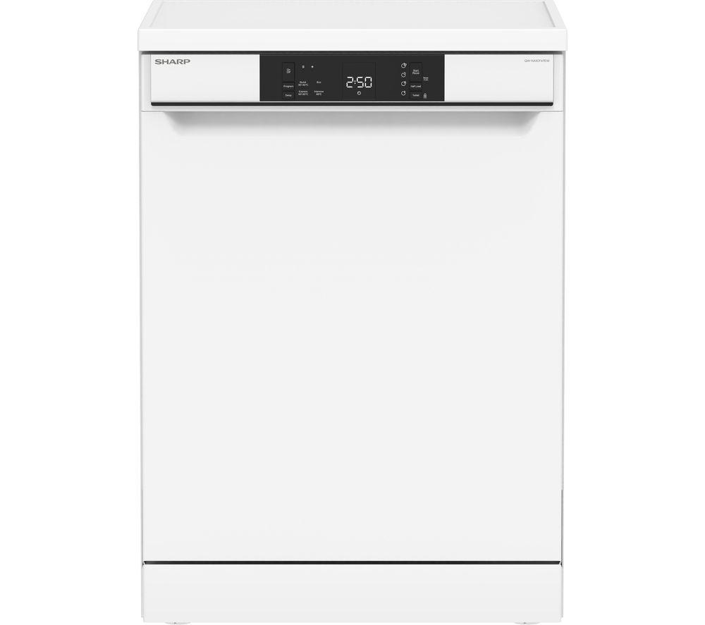 Image of SHARP QW-NA1CF47EW Full-size Dishwasher - White, White