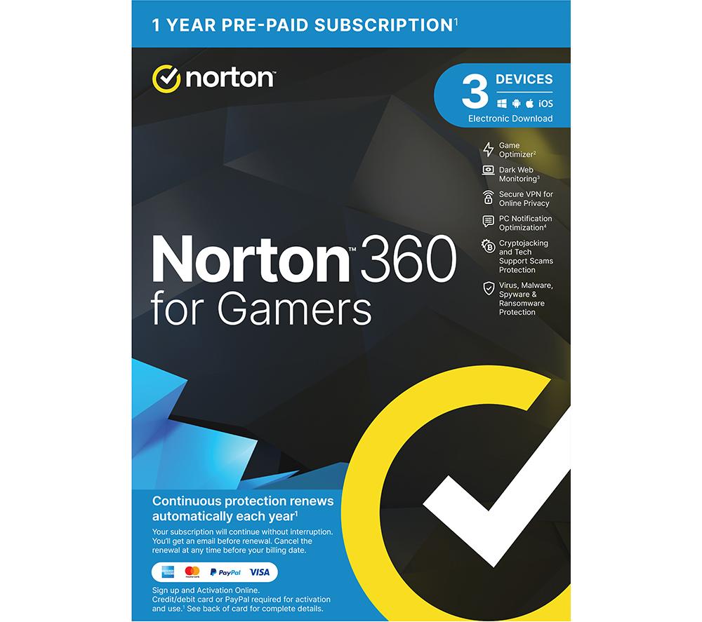 Norton 360 for Gamers  PC Gamer Antivirus & Security