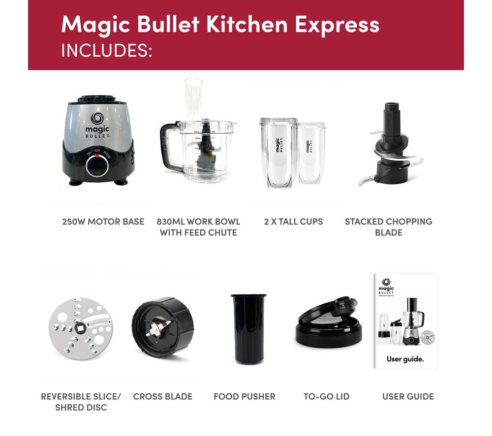 NUTRIBULLET Magic Bullet Kitchen Express Blender & Food Processor - Silver image number 14 of 24