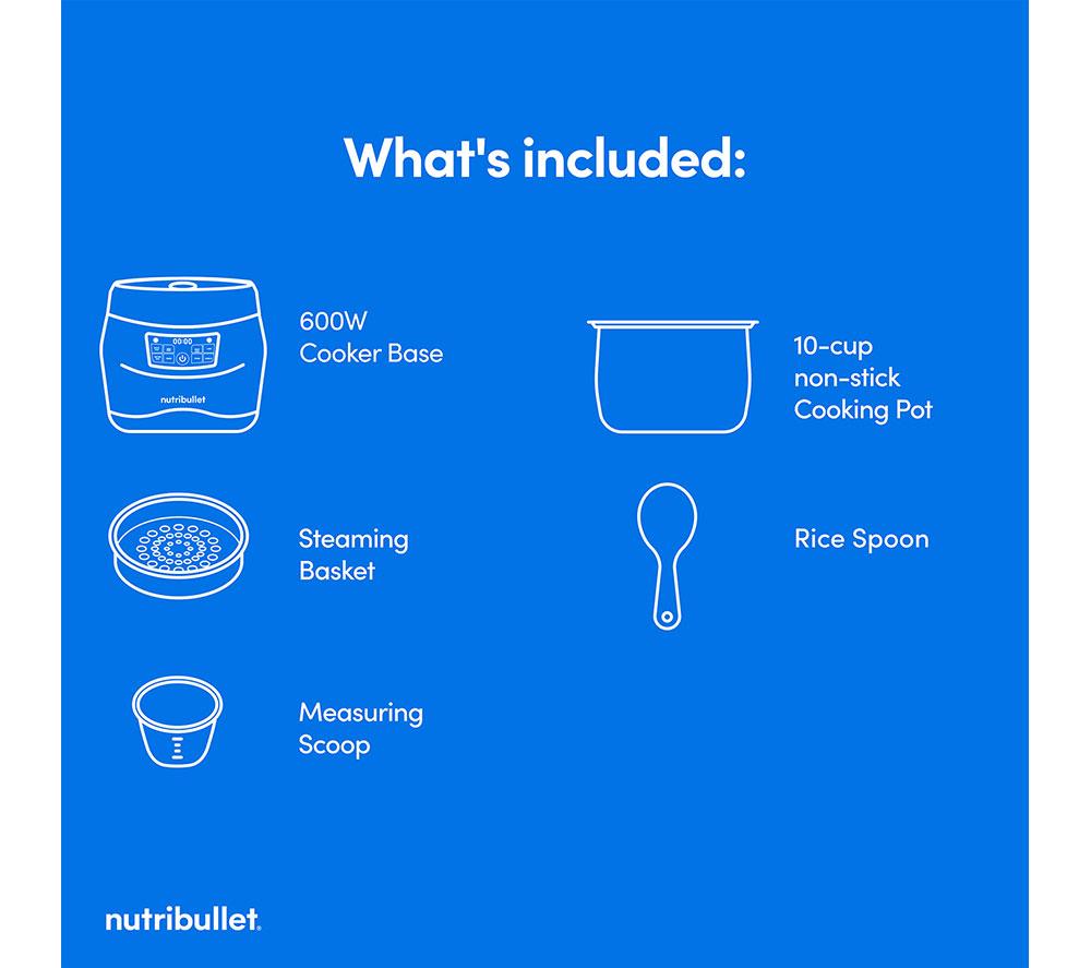 NUTRIBULLET EveryGrain 1806 Rice Cooker - Black & Grey image number 10 of 10