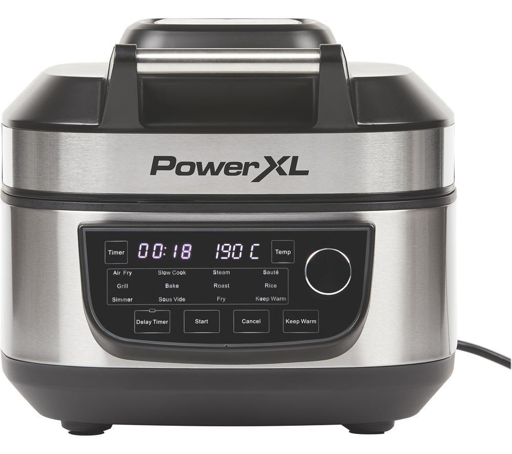 POWER XL Combo 12-in-1 1552 Air Fryer - Black & Silver, Black,Silver/Grey