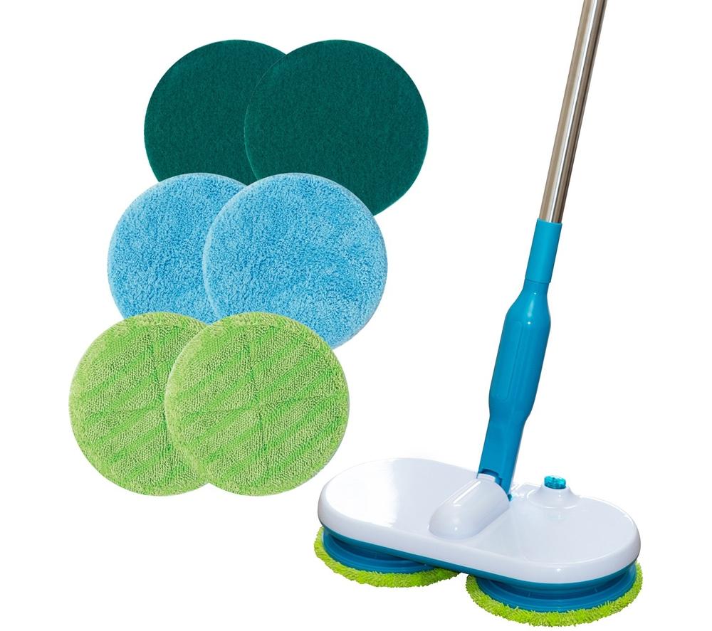 FLOATING MOP 1514 Upright Hard Floor Cleaner - White & Blue