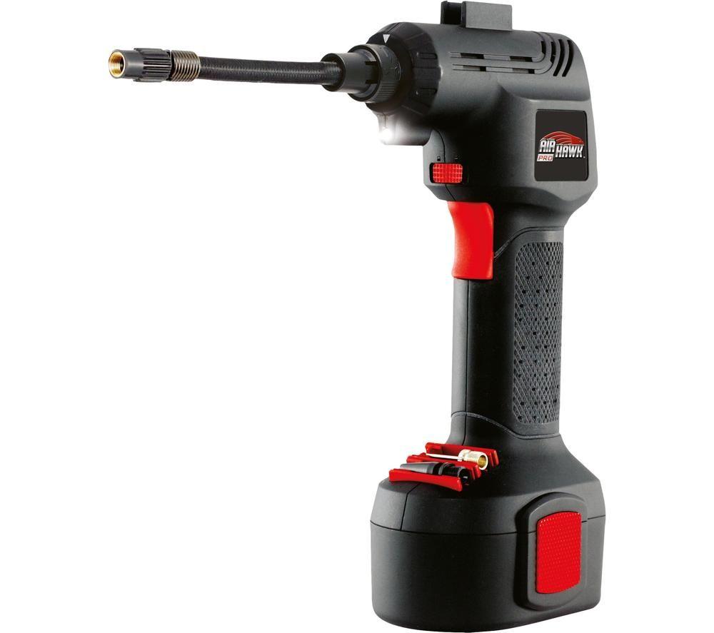 Air Hawk Pro Cordless Tyre Inflator Pump - Black & Red