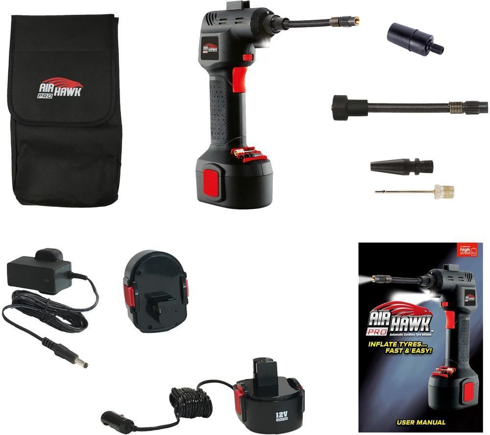 AIR HAWK Pro Cordless Tyre Inflator Pump - Black & Red image number 6 of 14