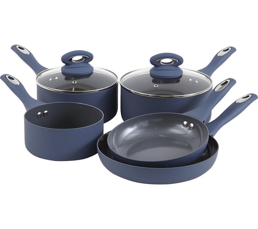 Image of CERMALON K438BL 5-piece Non-stick Pan Set - Blue
