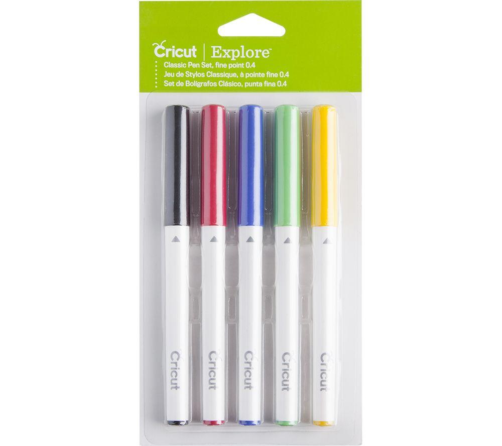 CRICUT Explore Classic Fine Point Pens - Red, Yellow, Green, Blue & Black