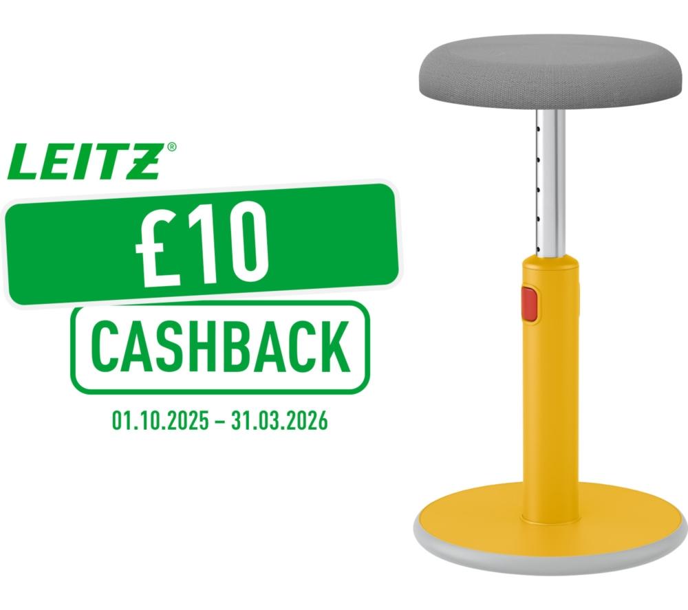 LEITZ Ergo Cosy Sit-Stand Stool - Yellow image number 2 of 20