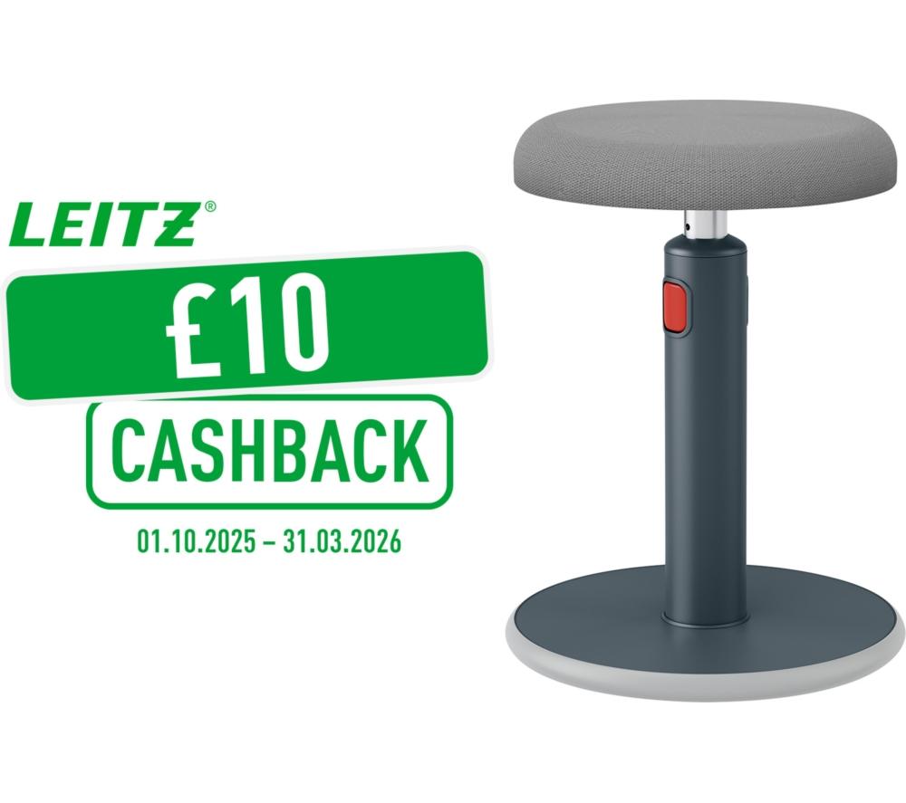 LEITZ Ergo Cosy Sit-Stand Stool - Grey image number 2 of 17
