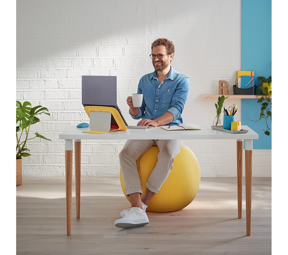 LEITZ Ergo Cosy Sitting Ball - Yellow