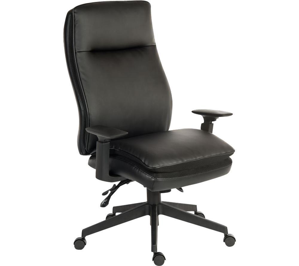 TEKNIK Plush Ergo Bonded Leather Reclining Executive Chair - Black