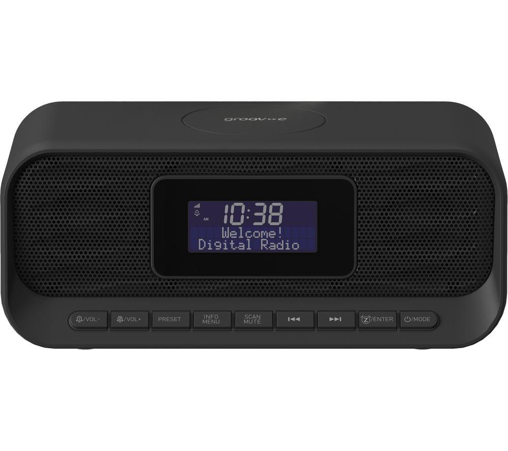 GROOV-E Zeus GV-CR04 DAB/FM Bluetooth Clock Radio - Black image number 2 of 8