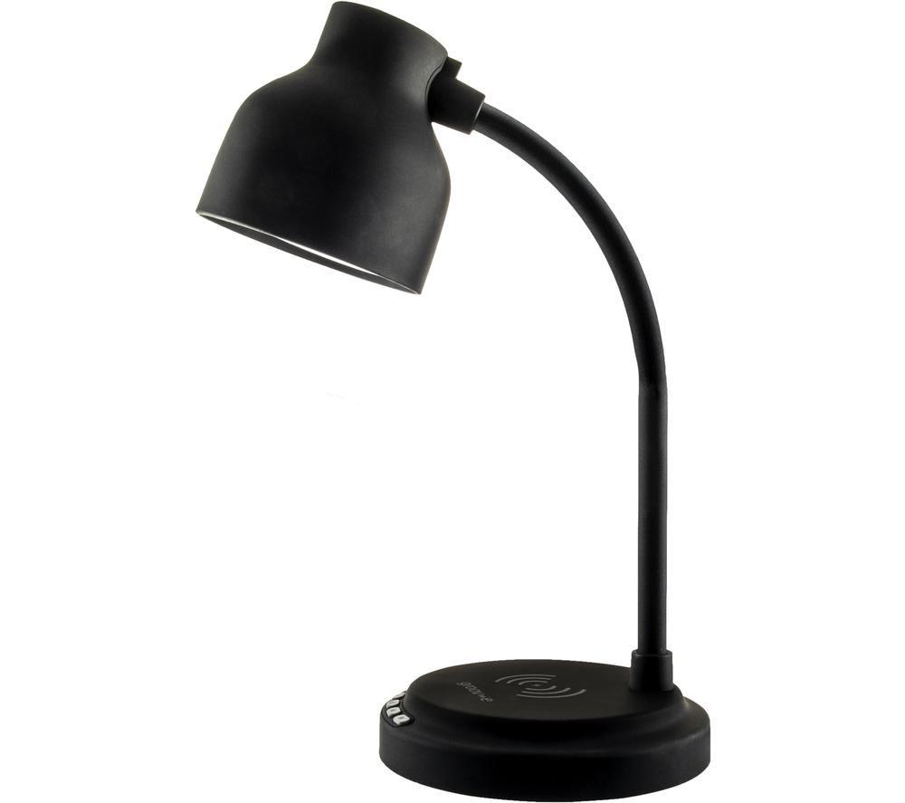 GROOV-E Astra LED Desk Lamp with Wireless Charging Pad & Bluetooth Speaker - Black image number 3 of 9
