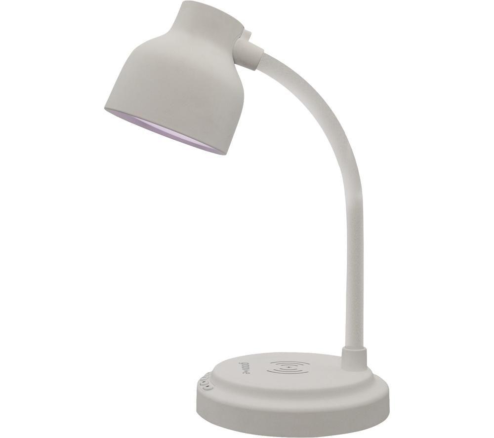 GROOV-E Astra LED Desk Lamp with Wireless Charging Pad & Bluetooth Speaker - White image number 2 of 9