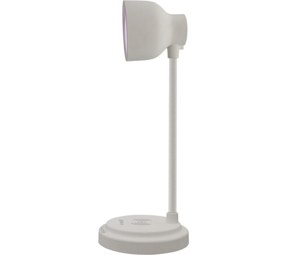 GROOV-E Astra LED Desk Lamp with Wireless Charging Pad & Bluetooth Speaker - White image number 9 of 9