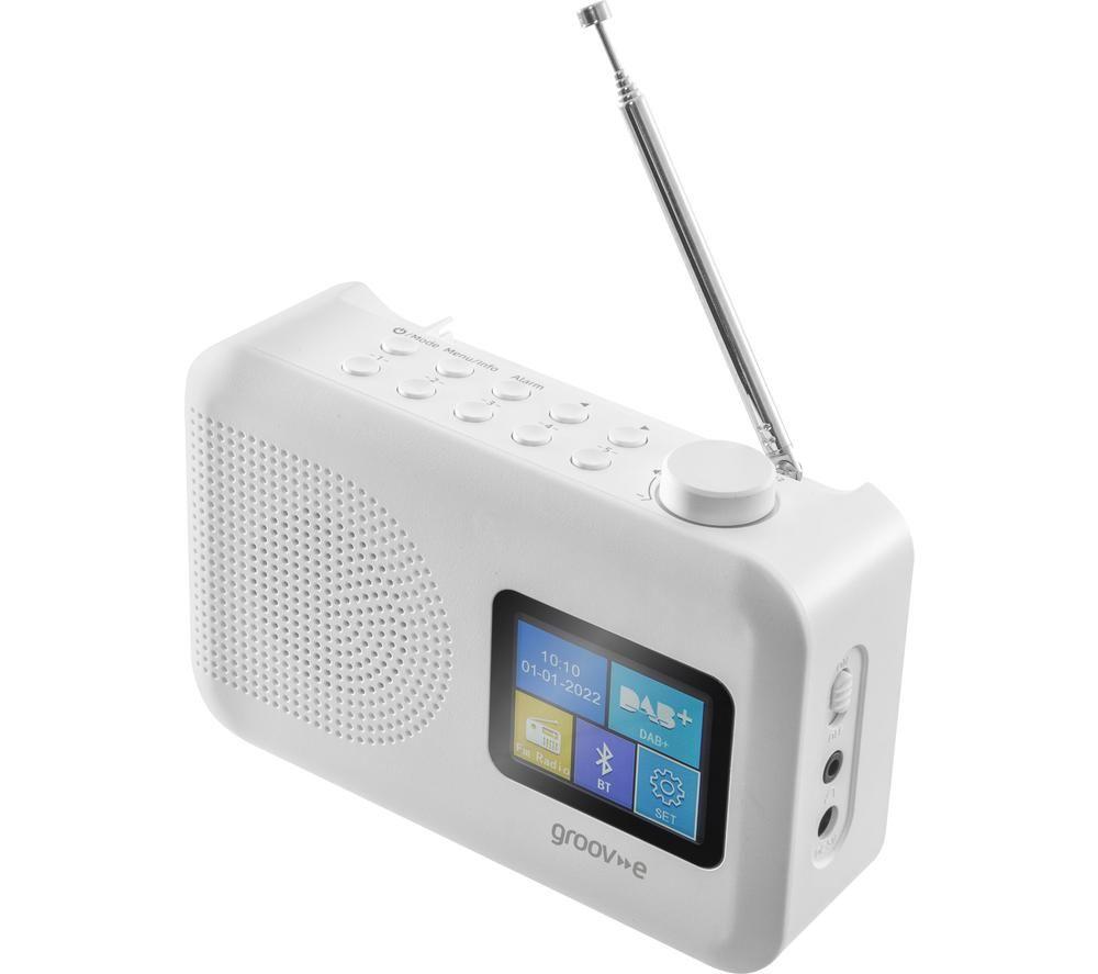 GROOV-E Berlin GVDR06WE Portable DAB/FM Bluetooth Radio - White image number 3 of 7