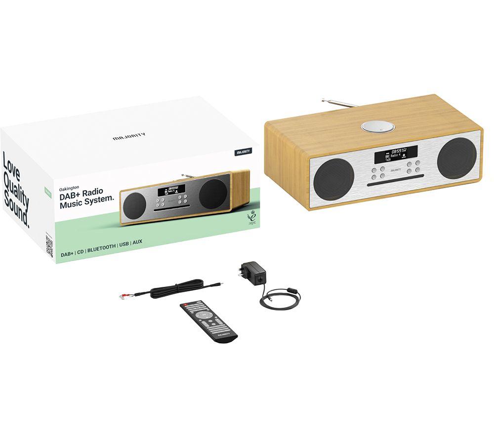 MAJORITY OAK-CDAB-OAK Oakington DAB+/FM Bluetooth Radio - Oak image number 2 of 12