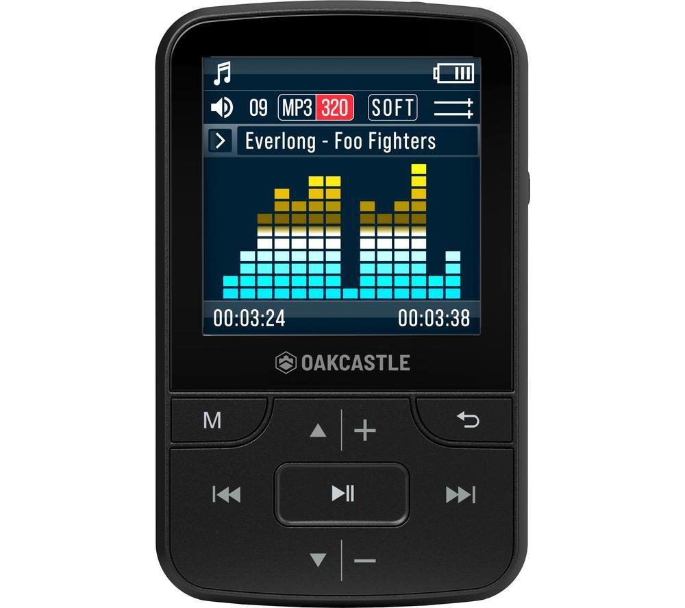 Buy OAKCASTLE MP200 MP3 Player with FM Radio 8 GB, Black Currys