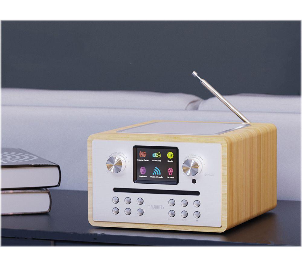MAJORITY Homerton 2 DAB+/FM Smart Bluetooth Radio - Oak image number 4 of 6