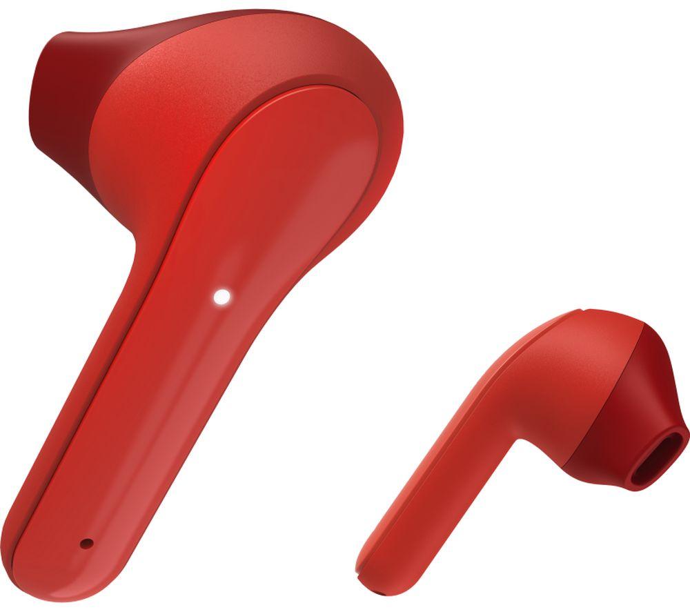 HAMA Essential Line Freedom Light Wireless Bluetooth Earbuds - Red, Red