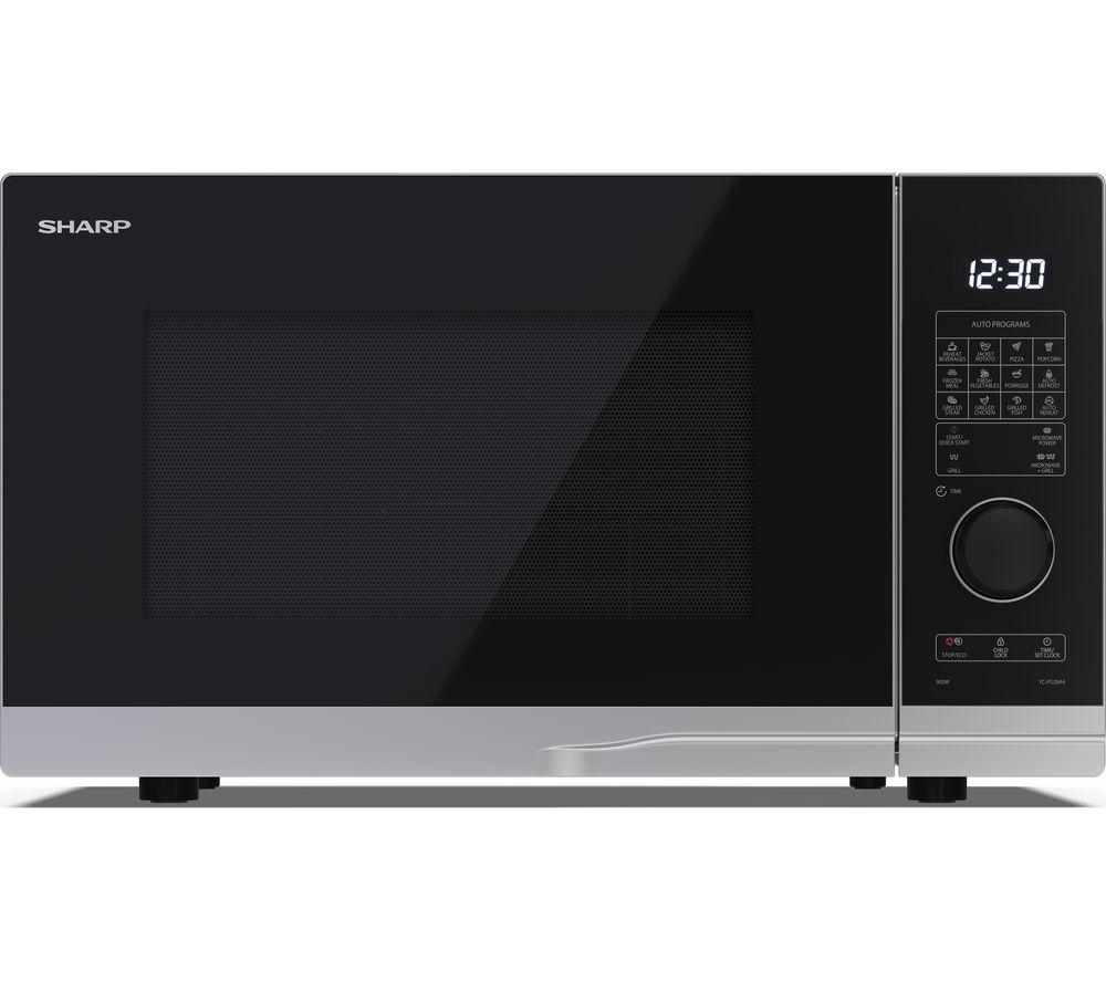 SHARP YC-PG284AU-S Microwave with Grill - Silver, Silver/Grey,Black